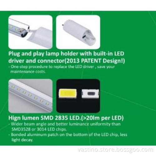 SMD2835 led tube T8 150cm 22w